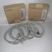 4 Lumsing Fitbit Surge USB Nylon Charging Cables 3.3 feet/1M White/Silver