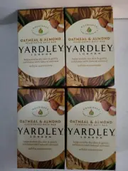 SET OF 4 Yardley London Oatmeal & Almond Nurishing Bath Bar 4.25 oz