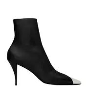 Saint Laurent Jam Pointed-Toe Ankle Boots 42 Black