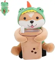 YOSADIER Box Cute Cartoon Animal Tissue Dispenser for Car Durable Hanging Tissue Box Holder for Armrest Creative Decorative Organizer for Car Interior Adorable Design for Home Office
