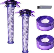 Vacuum Filter Replacement Kit for Dyson V7, V8 Animal, V8 Absolute & SV10 Cordless Vacuum Cleaners, Replaces Part # 965661-01 & 967478-01 (V8 Slim 4P)