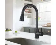 Kitchen Faucet With Pull Out Spray Black 360° Rotating Sink Mixer Tap With 3 Spray Modes Single Lever Kitchen Mixer Tap Cold And Hot Sink Available In Stai