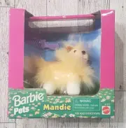 Vintage Barbie Pets Mandie ▪ 1997 Mattel 67572 ▪ Tan & White w/ Brush NEW