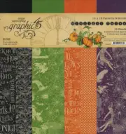 Graphic 45, Midnight Tales, Patterns&Solids, 12x12 Double Sided, 16 Sheets