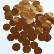 Round Flat Sequin 12mm Top Hole Orange Fluorescent Shiny Metallic Made in USA