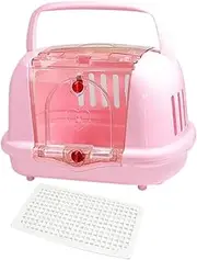 Folpus Dog Crate Cat Carrier Portable Breathable Pet Supplies Sturdy Hard Sided Travel Kennel for Kitten Cat Dog Camping Walking, Pink