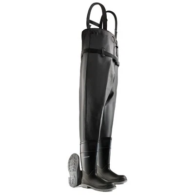 Dunlop Onguard Chest Waders Steel Toe with Cleated Outsole | Size 11