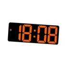 LED Desktop Alarm Clock Digital Wall Clock for Learning Living Room Hall Orange
