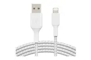 Belkin BoostCharge Braided Lightning to USB-A Cable - 2m - White