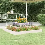 Raised Garden Bed, Elevated Planter Box Plant Container White 80x80x27 cm Solid Wood Pine