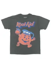 Kool-Aid Boys Gray Distressed Short Sleeve Kool Aid Guy T-Shirt Shirt Large