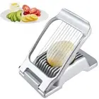 Egg Slicer for Hard Boiled Eggs, Household Stainless Steel Egg Cooker Cutte