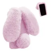 Gangxun Case for iPhone SE 2020/8/7 Cute Plush Toys Bunny Furry Case Rabbit Fur Case Soft Silicone Shockproof Cover with Glitter Crystal Diamond gi...