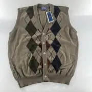 VINTAGE Pendleton Sweater Vest Men’s Size XL Knit Argyle Diamond Pattern NWT