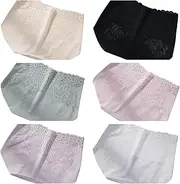 [HEJIGOOD] 6-Pack Women’s Angel Wings Seamless Underwear Laser Cut Ice Silk Briefs Invisible Hipster Panties