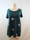 LuLaroe Classic T Teal W/ Light Purple Polka Dots NWT Size XS