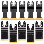 10pcs Bi-metal Titanium Plating Oscillating Multi Tool Blades Quick..