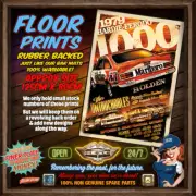 HOLDEN A9X TORANA BATHURST '79 HOUSE OF MUSCLE FLOOR PRINT APPROX 125CM X 80CM