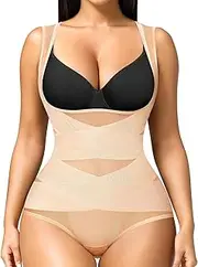 [Irisnaya] Body Shaper for Women Tummy Control Shapewear Bodysuit Seamless Faja Colombian Butt Lifter Waist Trainer Girdles