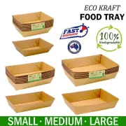 Paper Food Tray Biodegradable Eco Party Catering Disposable Snack Box Takeaway