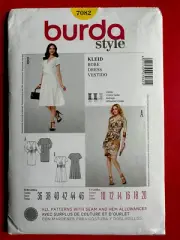 UNCUT Burda Jersey Gathered Waist Dress Misses 10-20 Sewing Pattern