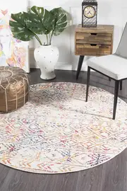 Rug Culture Multi Scandi Durable Round Rug