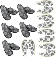 MERRYHAPY 10 Pairs Disposable House Slippers for Women and Men Closed Toe Non Slip Hotel and Home Slippers Lightweight and Convenient for Travel for Spas and Guests