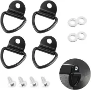 4PCS V-Ring Tie Down Anchors with 1000 Lbs Capacity,1/4" Truck Bed Down...