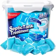 Septic Tank Treatment - 24 Packets for 2-Year Supply, Dissolvable & Flushable