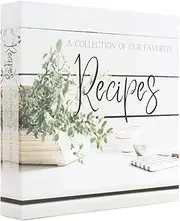 Rural Roots Mercantile Recipe Binder with Plastic Sleeves | 8.5x11 3 Ring Blank Cookbook Binder Organizer | Tan | Splash Resistant | Family Heirloom