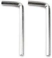 [Musiclily] Basic Metric 4mm Steel Guitar Epiphone Truss Rod Allen Key Hex Wrench, Nickel (Set of 2)