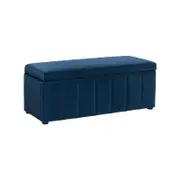 Becca Storage Ottoman Blanket Box Lounge Bench dark blue velvet