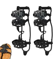 [Generic] Crampons for Shoes | Anti-Skid Gripper Spikes 24 Spikes Ice Cleats,Walking Climbing Crampons Steel Anti-Slip Snow Grips for Hiking