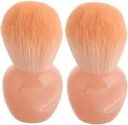 Healvian Ergonomic Nail Dust Brush Blush Brush Set 2pcs Soft Densely Packed Multi-functional for Travel