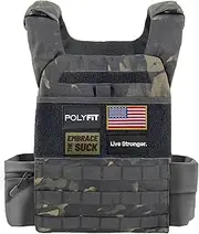 POLYFIT Fortify Weight Vest for Workout - Strength Training Weighted Vest for Men and Women - Adjustable 10 lb, 20 lb, or 30 lb - Vest Plates Sold Separately