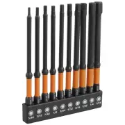 10/20Pcs Impact Hex Head Allen Wrench Drill Bit Set Magnetic S2 Alloy Steel♮