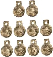 GANAZONO 10Pcs Vintage Copper for Crafts Decorative Bells for Dog Cat Collar Christmas Wind Chimes Outdoor Use Durable Copper Finish Distinctive Sound