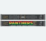 650754 PENRITH PANTHERS NRL 2022 PREMIERS FOOTBALL COMMEMORATIVE ACRYLIC SCARF