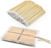 800 PCS Pointed Cotton Swabs in Storage Case - 4" Precision Microblading Cotton Tipped Applicators - Mini Swab Sticks for Makeup, Cosmetic, Eyebrow, Nail, Tattoo Permanent Supplies