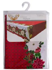 Christmas Flowers 150x180cm Fabric Table Cloth