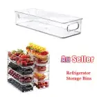 Stackable Clear Plastic Food Organizer Kitchen Refrigerator Storage Container