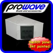 Switch panel, 5 way with 12 volt socket and alloy bracket painted
