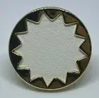 House of Harlow 1960 14KT plated Medium Sunburst Cocktail White Ring