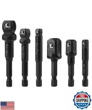 Bates- Wobble and Straight Impact Socket Adapter Set, 6 pcs, 2", 2-1/2" and 2