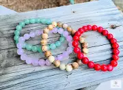 Gemstone Beaded Stretch Bracelets