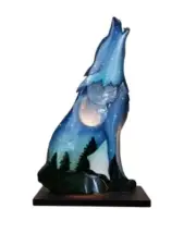 Celestial Wolf Lamp – 15″ Tall – Light Blub Included – Item #7426 17522
