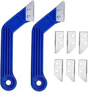 Veemoon 1 Set Grout Caulking Tool Kit with Replacement Blades Durable Sealant Finishing Tools for Smoothing Edges and Corners for Home Renovation and Bathroom Sealing