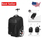 Large Capacity Waterproof Backpack with Unique Wheels for Travel & Commuting