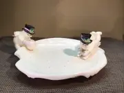 Lenox Christmas season ors d’oeuvres or treats Serving Plate With 2 Snowmen