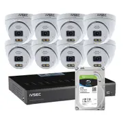 Ivsec LX SERIES KIT 8 X NC319XB 8MP IP CAM + NR316XD 16 x PoE NVR 4K + 4TB HDD